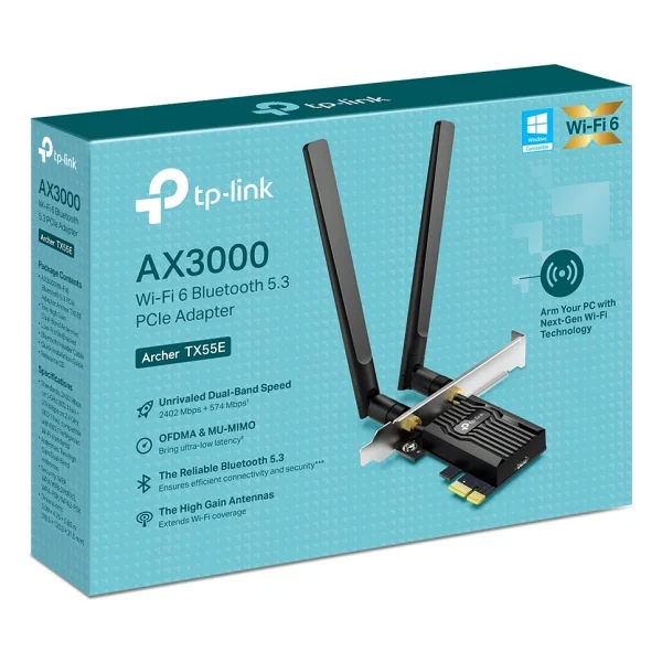 Tp-Link Archer Tx55e 3000 Mbps Kablosuz Ağ Adaptörü - Görsel 4