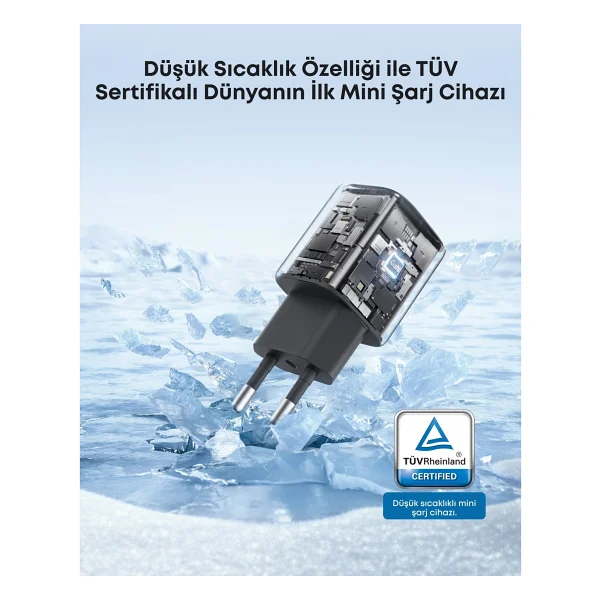 Anker Zolo A2698 30 W Siyah Hızlı Şarj Adaptörü - Görsel 4