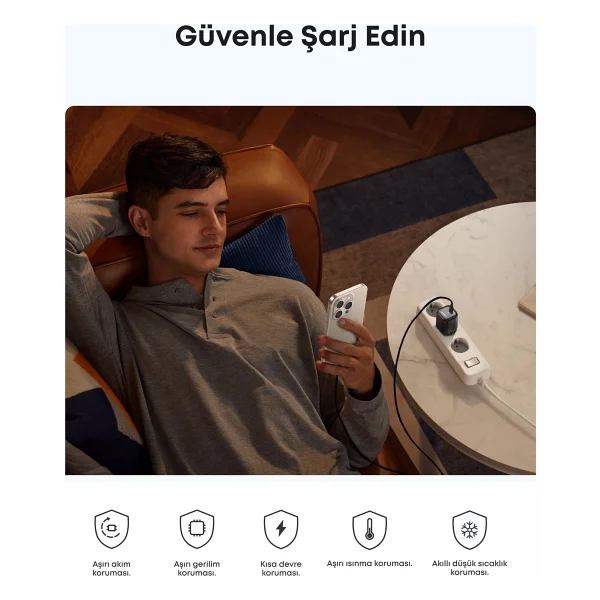 Anker Zolo A2698 30 W Siyah Hızlı Şarj Adaptörü - Görsel 7