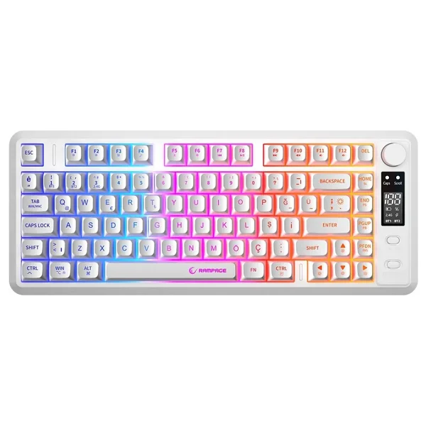 Rampage Zeron Rm-K87 RGB %75 Tkl Membrane Switch Kablosuz Oyuncu Klavyesi - Görsel 6
