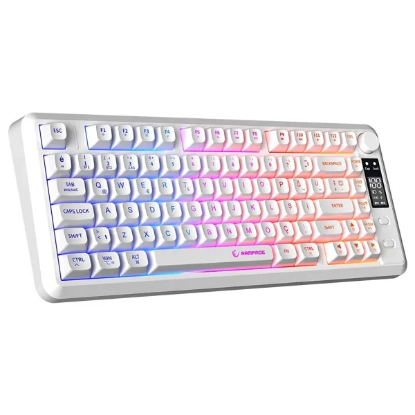 Rampage Zeron Rm-K87 RGB %75 Tkl Membrane Switch Kablosuz Oyuncu Klavyesi - Görsel 3