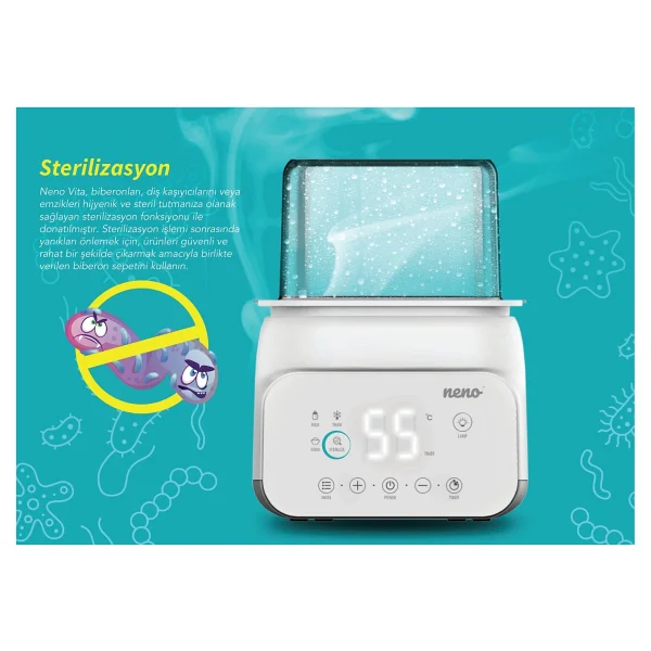 Neno Vita 5 İn 1 Buhar Sterilizatörü Ve Biberon Isıtıcı - Görsel 2
