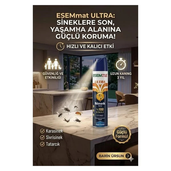 Esemmat Sineklere Karşı Kokusuz Sprey 300 Ml - Görsel 2