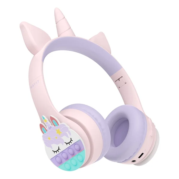 Havit H626bt Pro Pembe Kulak Üstü Çocuk Bluetooth Kulaklık - Görsel 8
