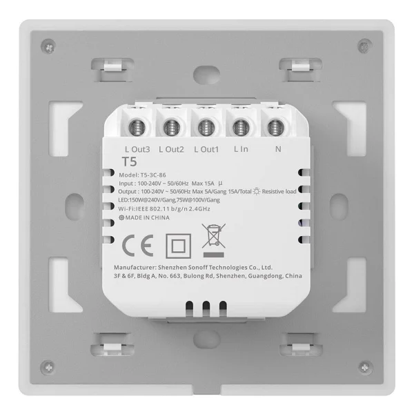 Sonoff Tx Ultimate T5-3c 3 Kanallı Wi-Fi Akıllı Anahtar - Görsel 6
