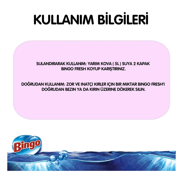 Bingo Fresh Mutlu Yuvam Yüzey Temizleyici 2.5 Lt - Görsel 4