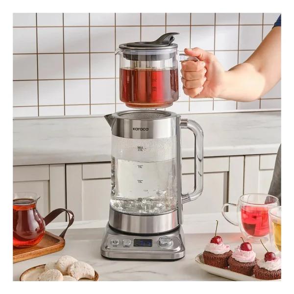 Karaca Refika'dan XL Chrome 2200 W Cam Çay Makinesi - Görsel 9