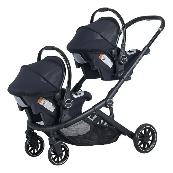 Prego 2223 Ibiza Plus Siyah Travel Sistem İkiz Bebek Arabası - Görsel 8
