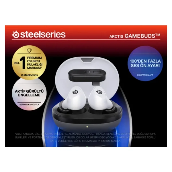 SteelSeries Arctis GameBuds ANC TWS Kulak İçi Bluetooth Oyuncu Kulaklığı - Görsel 9