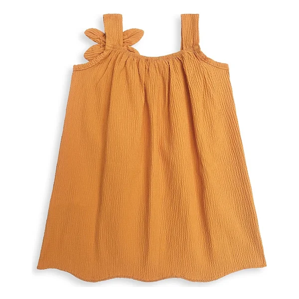 Denokids Kız Çocuk Çiçekli Elbise Hardal Sarı Ilkbahar Yaz Sezonu 5-10 Yaş - 6 Yaş - Görsel 5