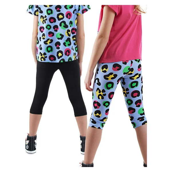 Denokids Kız Çocuk Siyah Leopar 2'li Tayt - 4 Yaş - Görsel 2