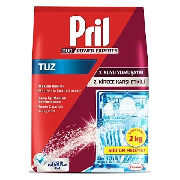 Pril 2 Kg 4'lü Bulaşık Makinesi Tuzu - Görsel 2