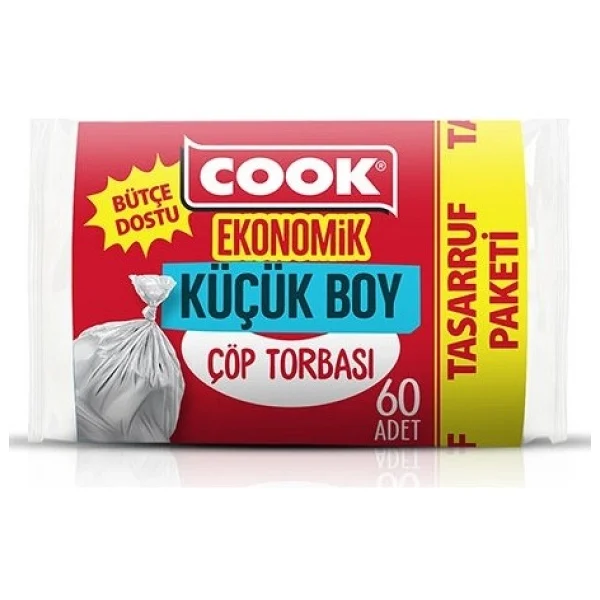 Cook Ekonomik Küçük Boy Çöp Poşeti 60'lı - Görsel 3