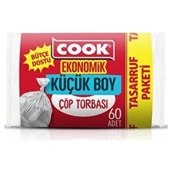 Cook Ekonomik Küçük Boy Çöp Poşeti 60'lı - Görsel 2