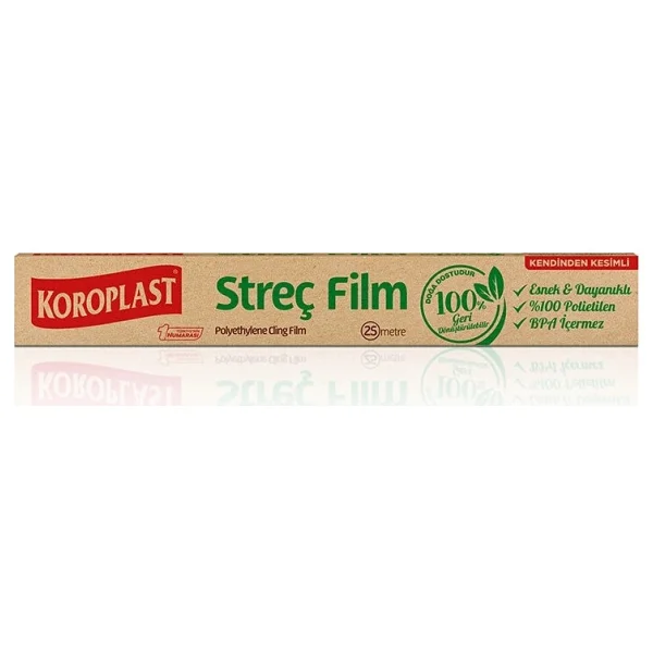 4 Adet Koroplast Strec Film 25 Metre Doğa Dostu - Görsel 3