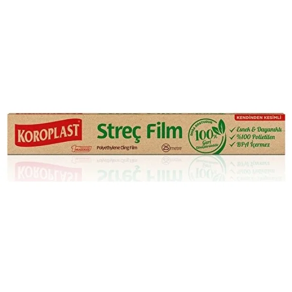 4 Adet Koroplast Strec Film 25 Metre Doğa Dostu - Görsel 2