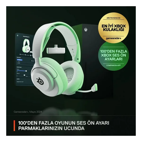 Steelseries Arctis Nova 5 Beyaz Kablosuz Kulak Üstü Oyuncu Kulaklığı - Görsel 2