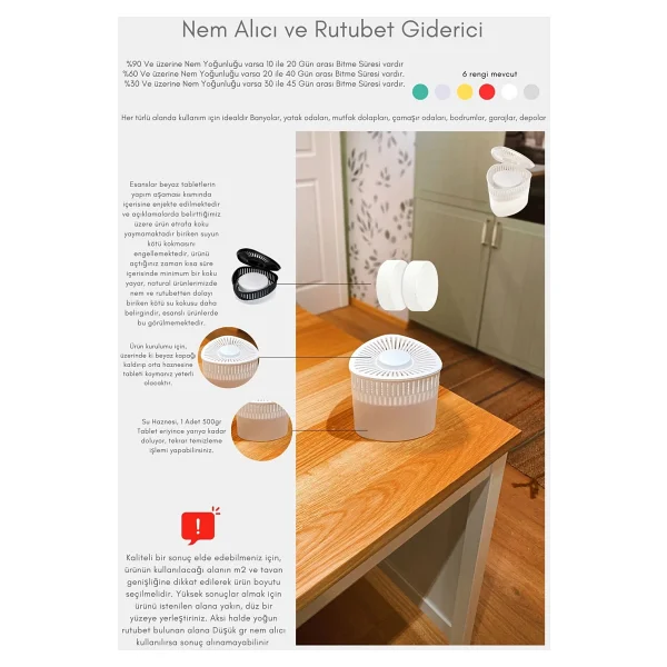 Saban 2x500 Gram - Portakal Kokulu, Nem Alıcı Rutubet Ve Küf Önleyici Yedek Tablet - Görsel 5