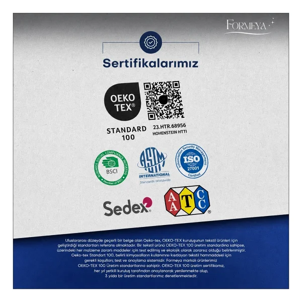 Formeya Gri %100 Pamuk Kapitone Fitted Su Sıvı Geçirmez Yatak Koruyucu Tek-Çift Kişilik-Battal Yatak Alezi - 160 X 200 Cm - Görsel 5