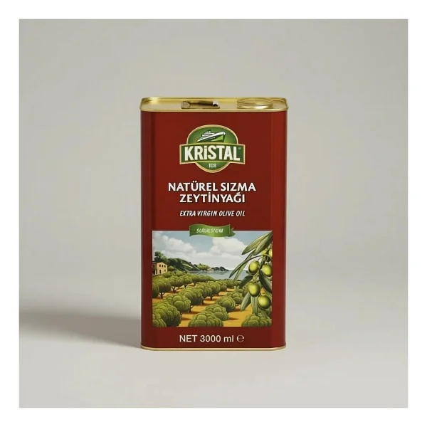 Kristal Dolgun Güçlü Natürel Sızma Zeytinyağı 3 Lt - Görsel 4
