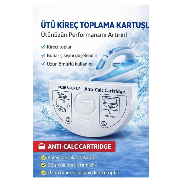Öz Beyaz Eşya Vestel Kehribar 5100 Buharlı Ütü Kireç Filtresi - Görsel 5