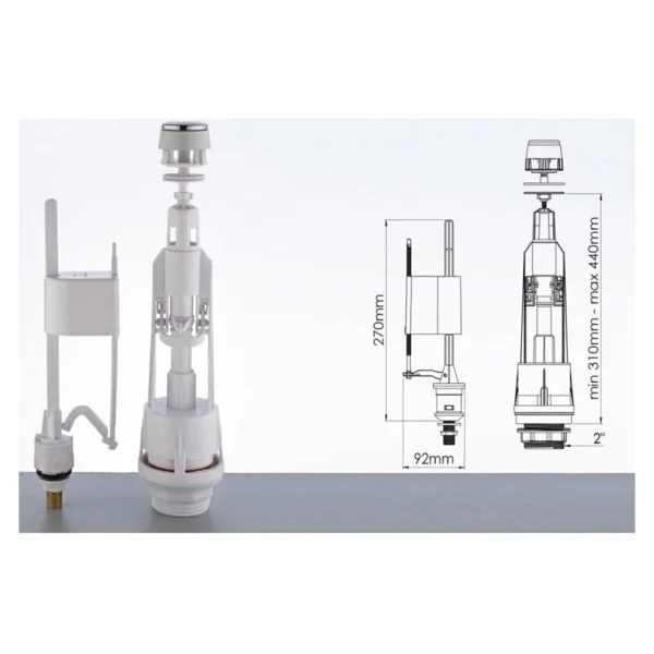 Hakersan Rezervuar Basmalı Iç Takım Klozet Sifon Iç Takımı - Görsel 8