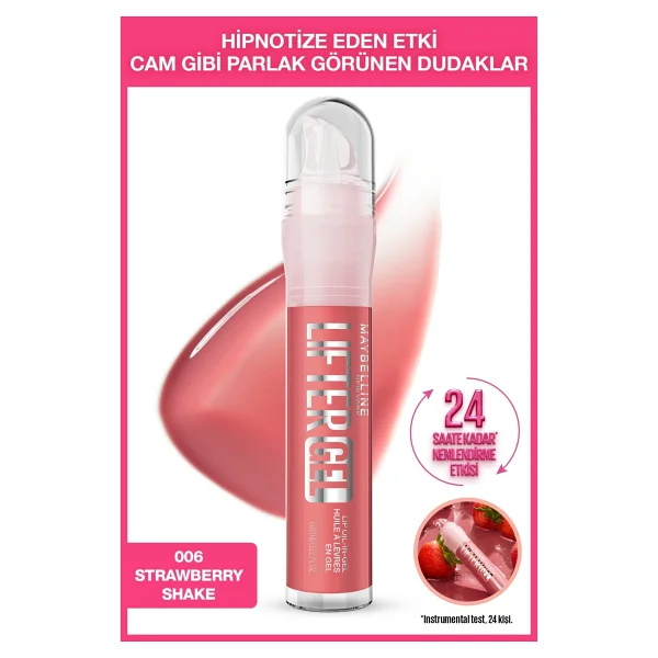 Maybelline New York Lifter Gel Strawberry Shake Dudak Parlatıcısı - Görsel 3