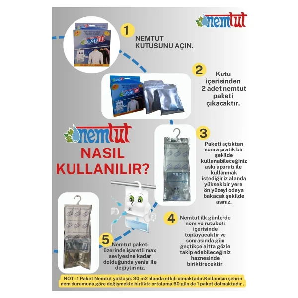 Nemtut Nem Tutucu Rutubet Giderici Korozyon Önleyici (2 Kutu/4 Paket) - Görsel 10