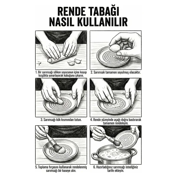 Evanilife Artistik Sırlı El Yapımı Seramik Çok Amaçlı Rende Tabağı Sarımsak & Zencefil Rendesi Tabak - Görsel 7