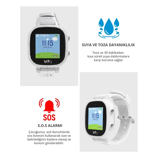 Wiky Watch 5e Beyaz Akıllı Çocuk Saati - Görsel 7