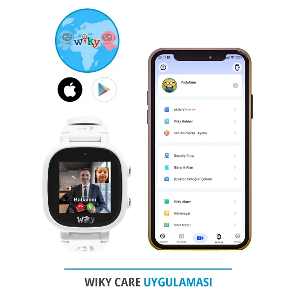 Wiky Watch 5e Beyaz Akıllı Çocuk Saati - Görsel 9