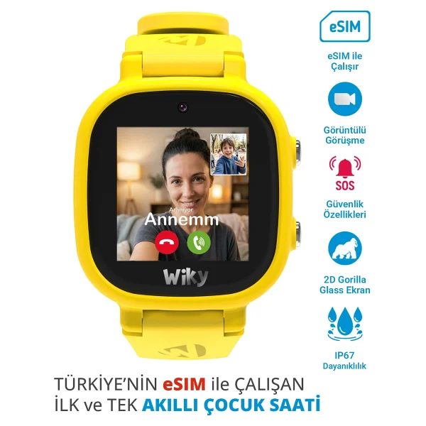 Wiky Watch 5e Sarı Akıllı Çocuk Saati - Görsel 9