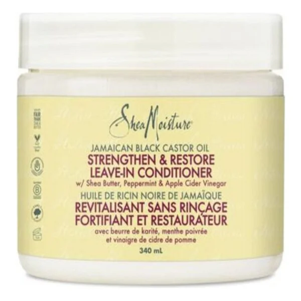 Shea Moisture Jamaican Black Castor Oil 340ml Güçlendirici Ve Onarıcı Durulanmayan Saç Kremi İçin Shea Yağı - Görsel 5