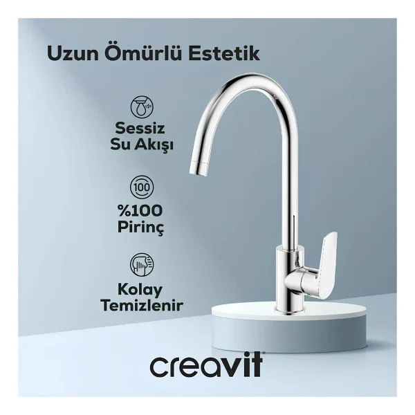 Creavit Solo Krom Mutfak Eviye Bataryası So8500 - Görsel 7