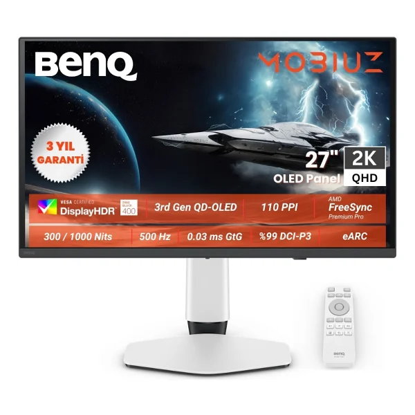Benq Mobiuz Ex271qz 27" 0.03 Ms 2k 500 Hz OLED Oyuncu Monitörü - Görsel 8