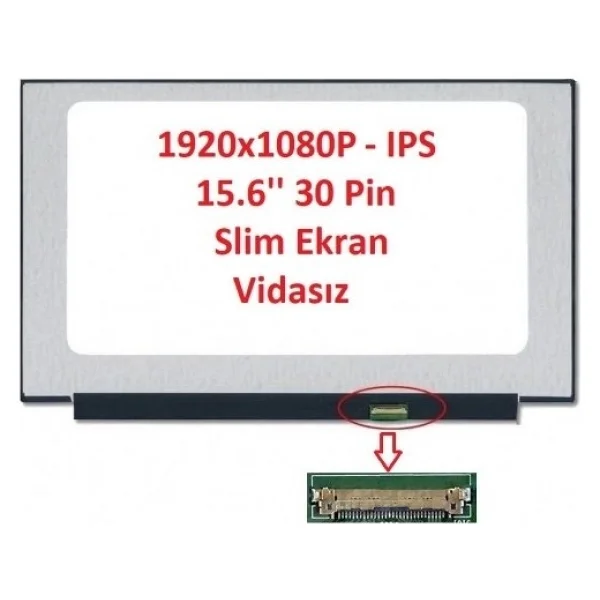Lenovo Thinkpad E15 2019 Tp00117a Notebook Lcd Ekran 15.6'' Slim LED 30 Pin Ips - Görsel 2