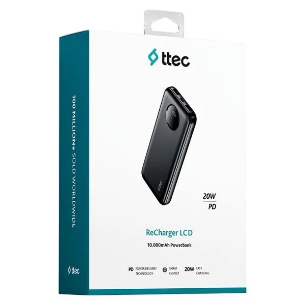 Ttec Recharger Lcd 2bb282s 10000 mAh Hızlı Şarj Powerbank - Görsel 6