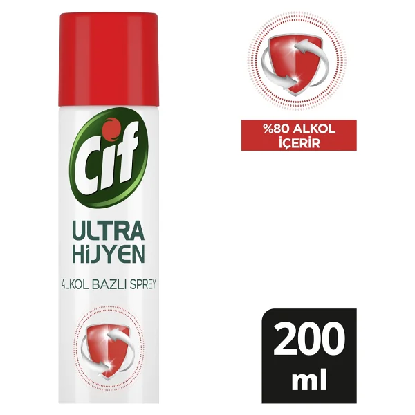 Cif Ultra Hijyen 400 Ml Alkol Bazlı Sprey - Görsel 10
