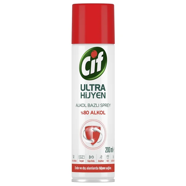 Cif Ultra Hijyen 200 Ml Alkol Bazlı Sprey - Görsel 2