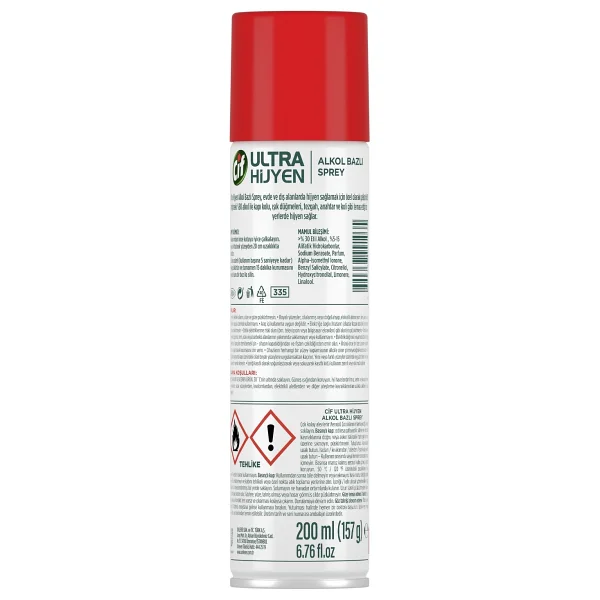 Cif Ultra Hijyen 200 Ml Alkol Bazlı Sprey - Görsel 3