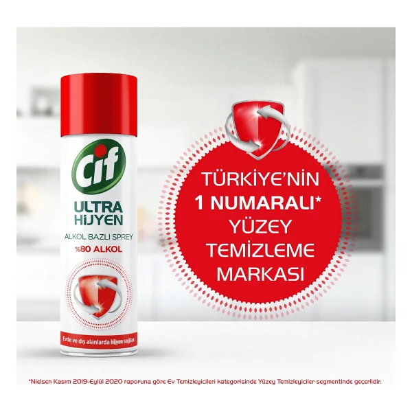 Cif Ultra Hijyen 200 Ml Alkol Bazlı Sprey - Görsel 5