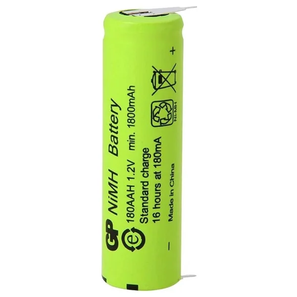 Gp 180aah 1800 mAh Düz Kafa Ni-Mh Şarjlı Aa Kalem Pil - Görsel 6