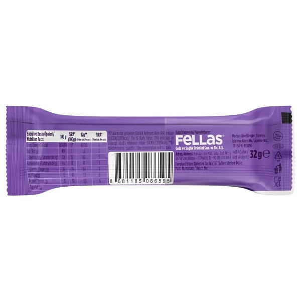 Fellas Protein Bar (32 G) Süper İkili Kutu - 24 Adet (Duble Kakaolu X 12 + Fındıklı Ve Kakaolu X 12) - Görsel 7