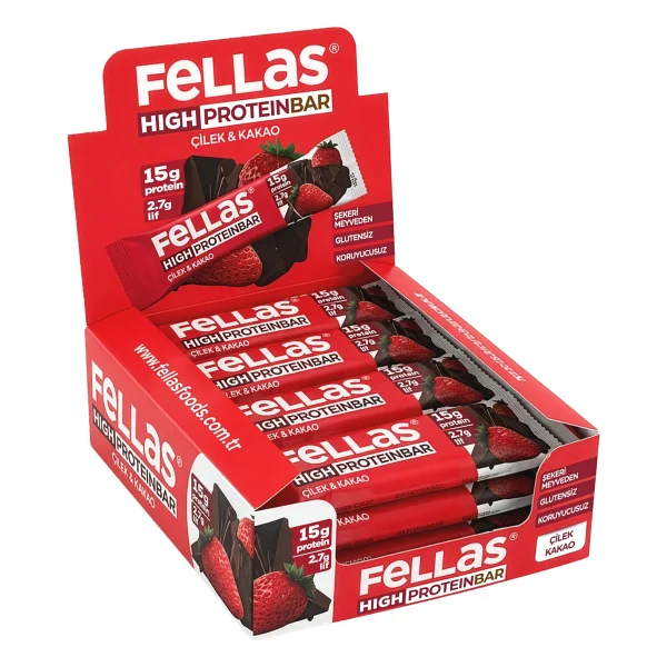 Fellas Yüksek Protein Bar - Çilekli 45 G X 12 Adet - Görsel 7