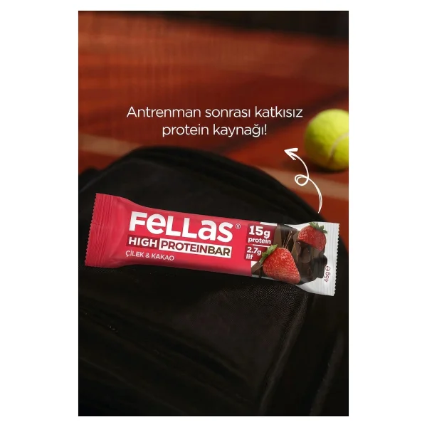 Fellas Yüksek Protein Bar - Çilekli 45 G X 12 Adet - Görsel 10