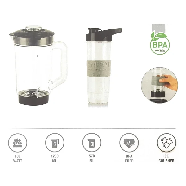 Fakir Sportic 600 W Sürahi Ve Smoothie Set Blender - Görsel 2
