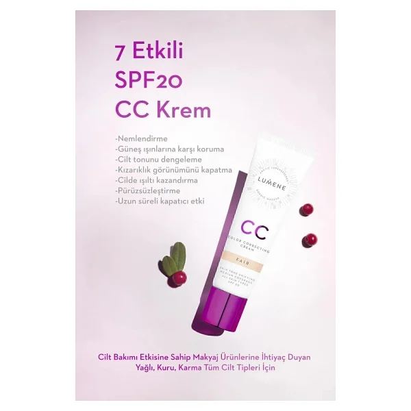 Lumene Cc Krem 7 Etkili Renk Dengeleyici Spf 20 30 Ml - Görsel 9