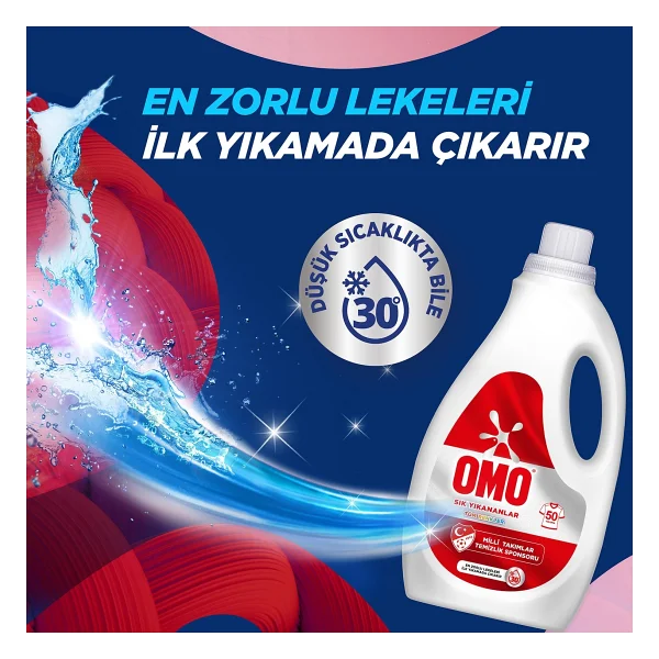 Omo Cold Power Sıvı Deterjan 2.5 Lt - Görsel 4