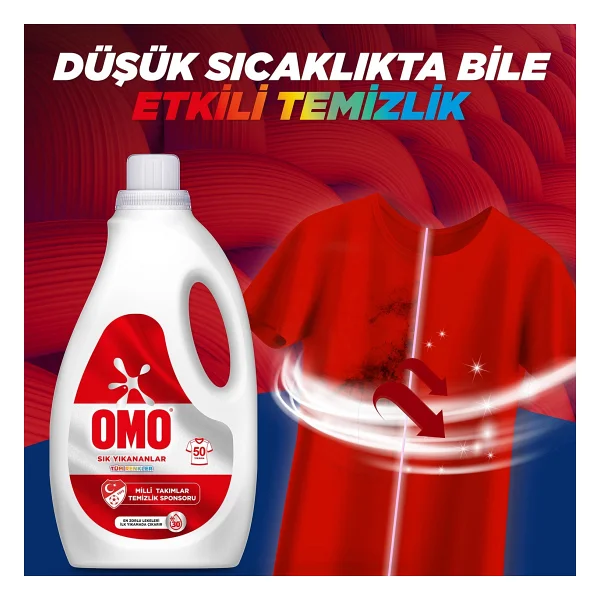 Omo Cold Power Sıvı Deterjan 2.5 Lt - Görsel 5