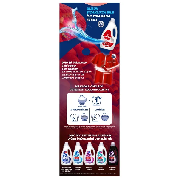 Omo Cold Power Sıvı Deterjan 2.5 Lt - Görsel 10
